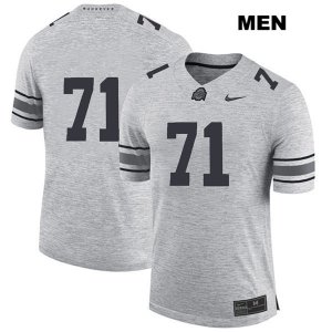 Men's NCAA Ohio State Buckeyes Josh Myers #71 College Stitched No Name Authentic Nike Gray Football Jersey RS20D41PY